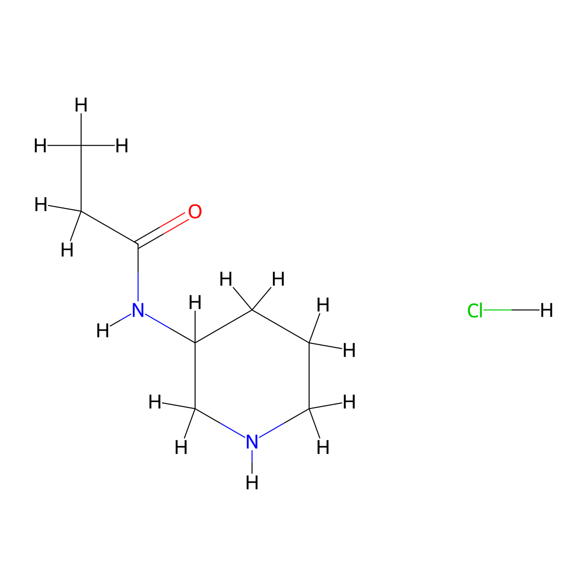 (S)-N-(Piperidin-3-yl)propionamide hydrochloride molecular structure, CAS 2742199-94-4
