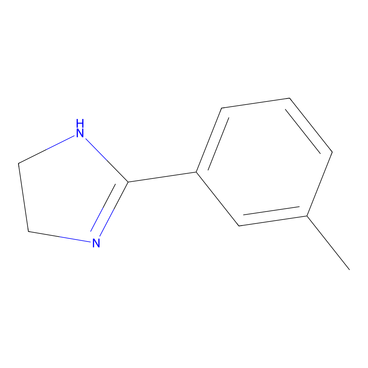 2-(3-methylphenyl)-4,5-dihydro-1H-imidazole molecular structure, CAS 27423-82-1