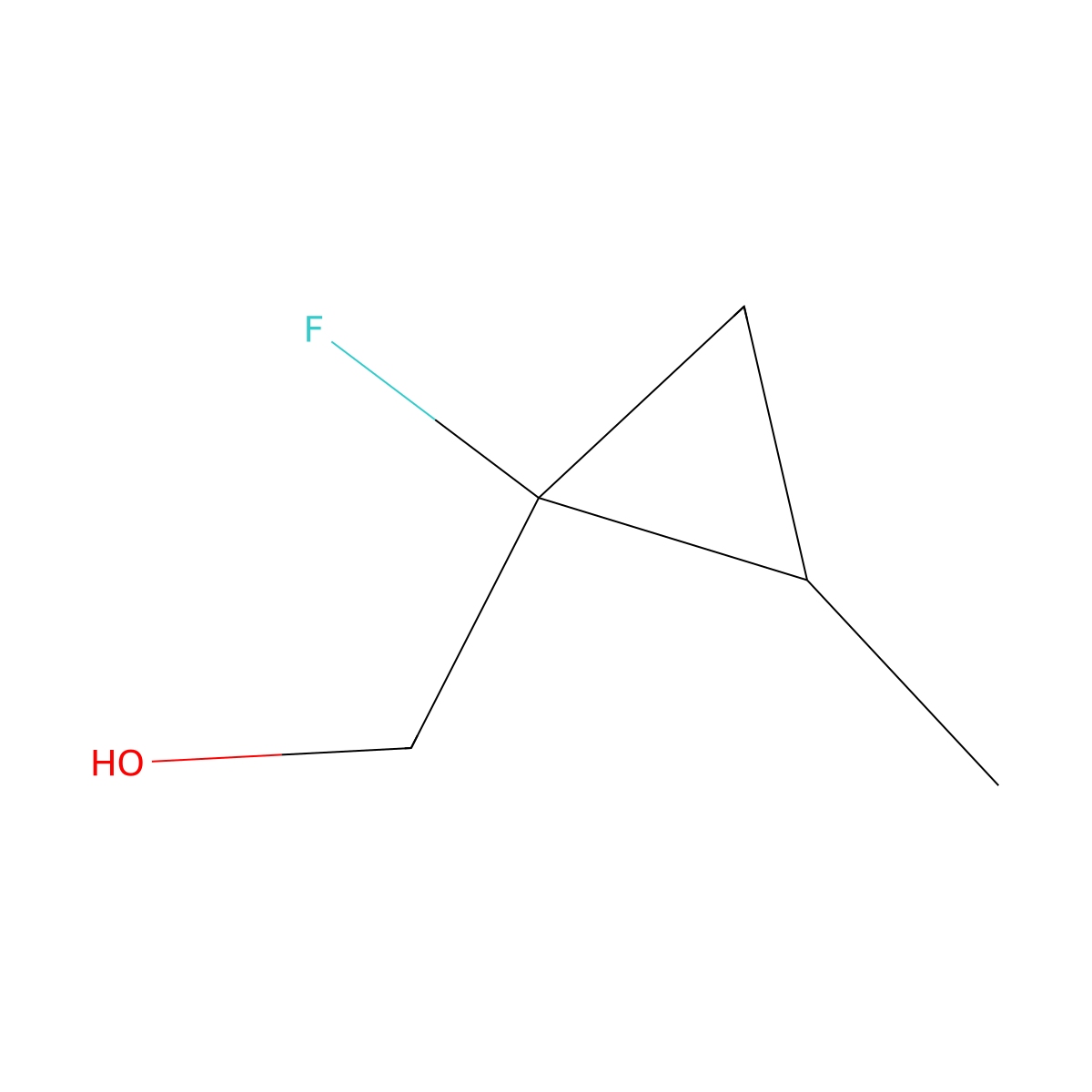 rac-[(1R,2S)-1-fluoro-2-methylcyclopropyl]methanol molecular structure, CAS 2742343-56-0