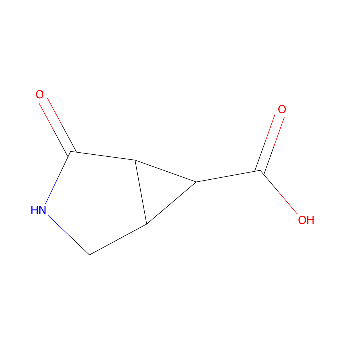 Rac-(1R,5S,6R)-2-oxo-3-azabicyclo[3.1.0]hexane-6-carboxylic acid molecular structure, CAS 2742386-94-1