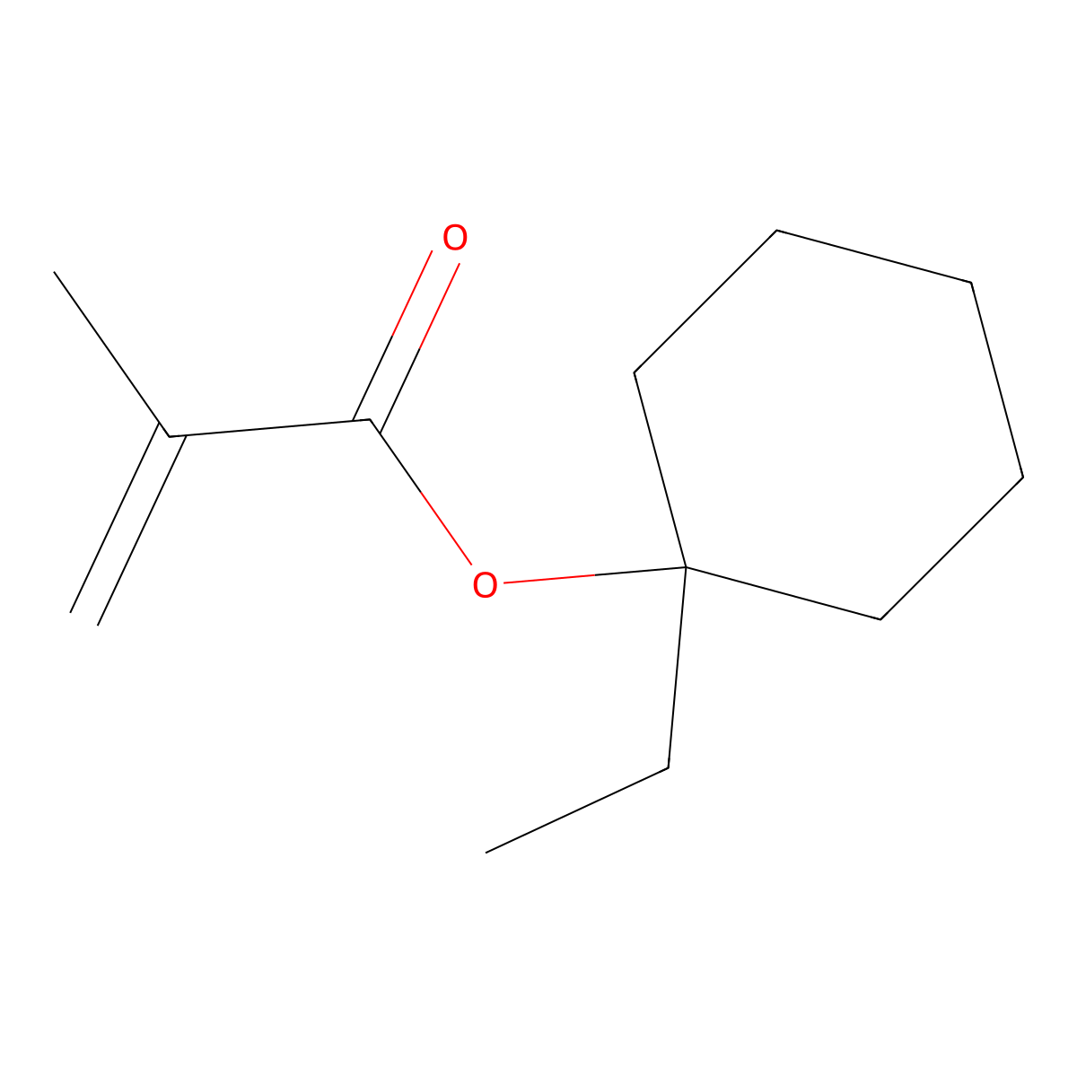 1-Ethylcyclohexyl methacrylate molecular structure, CAS 274248-09-8
