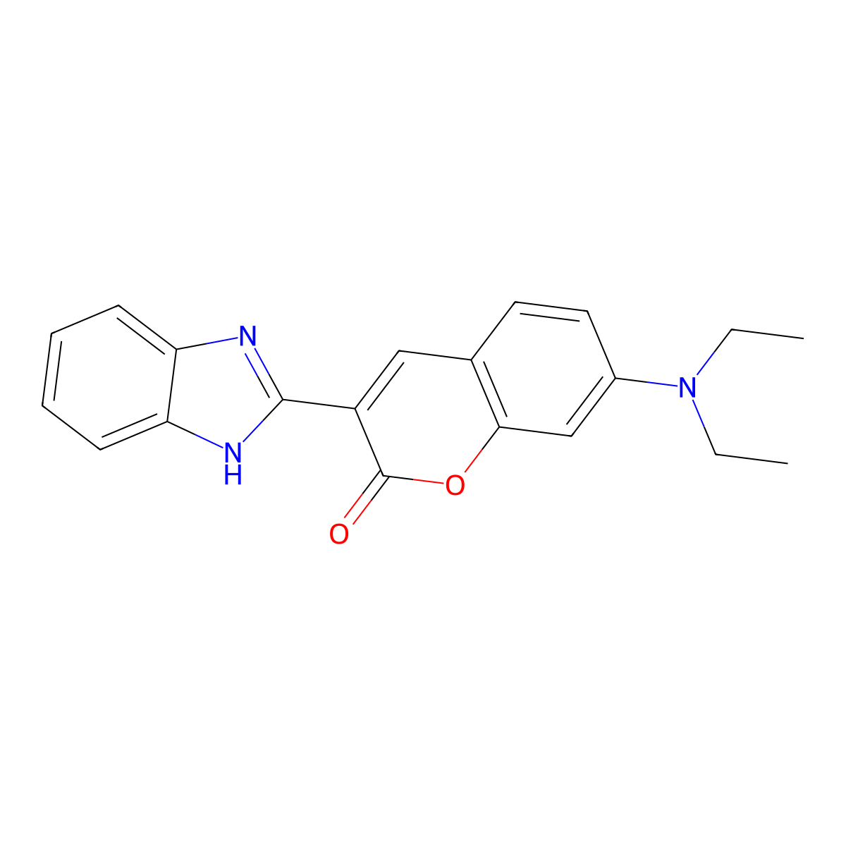Coumarin 7 molecular structure, CAS 27425-55-4