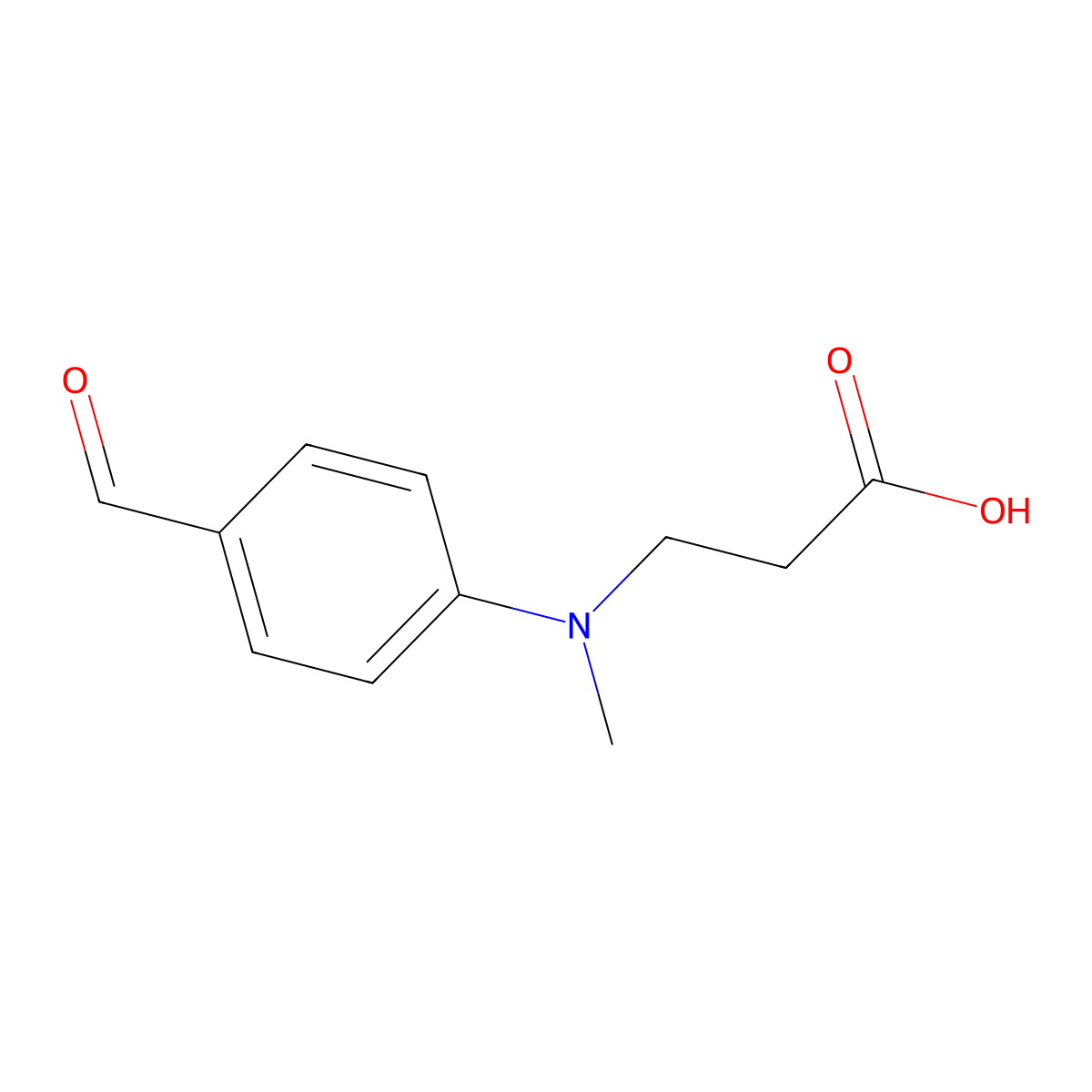 N-(4-Formylphenyl)-N-methyl-beta-alanine molecular structure, CAS 27425-56-5
