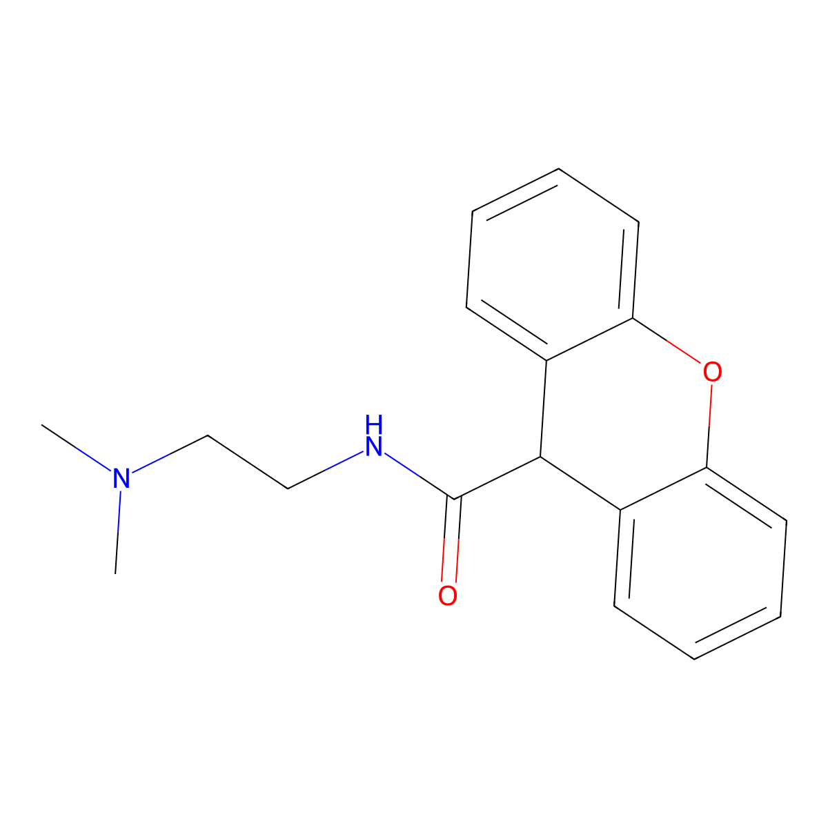 N-[2-(dimethylamino)ethyl]-9H-xanthene-9-carboxamide molecular structure, CAS 27426-45-5