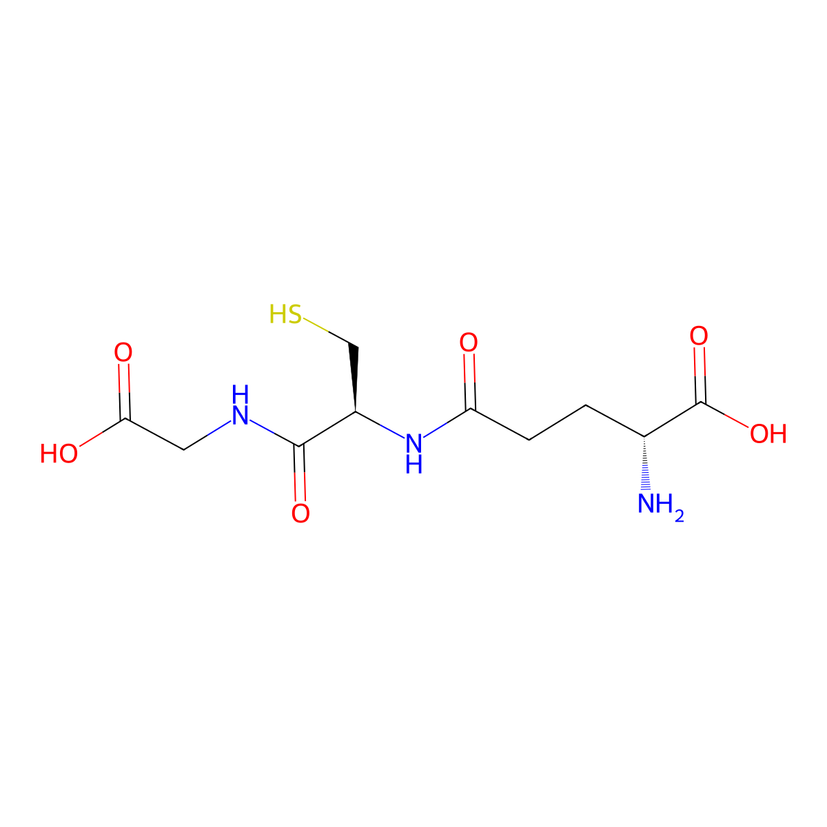 (R)-2-Amino-5-(((S)-1-((carboxymethyl)amino)-3-mercapto-1-oxopropan-2-yl)amino)-5-oxopentanoic acid molecular structure, CAS 274260-05-8