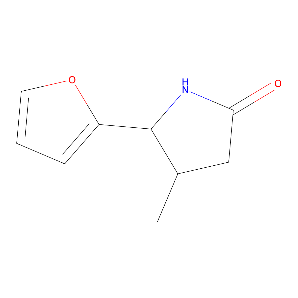 (4S)-5-(furan-2-yl)-4-methylpyrrolidin-2-one molecular structure, CAS 2742616-23-3