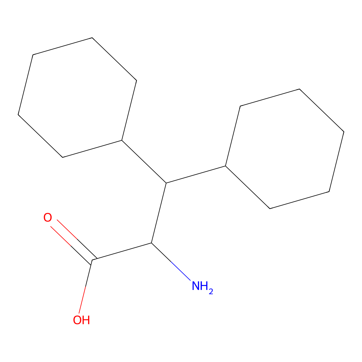H-beta,beta-Dicyclohexyl-DL-ala-OH molecular structure, CAS 274262-70-3