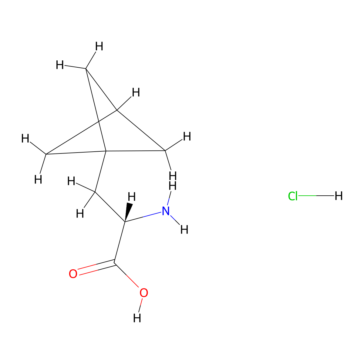(2S)-2-amino-3-{bicyclo[1.1.1]pentan-1-yl}propanoic acid hydrochloride molecular structure, CAS 2742623-49-8