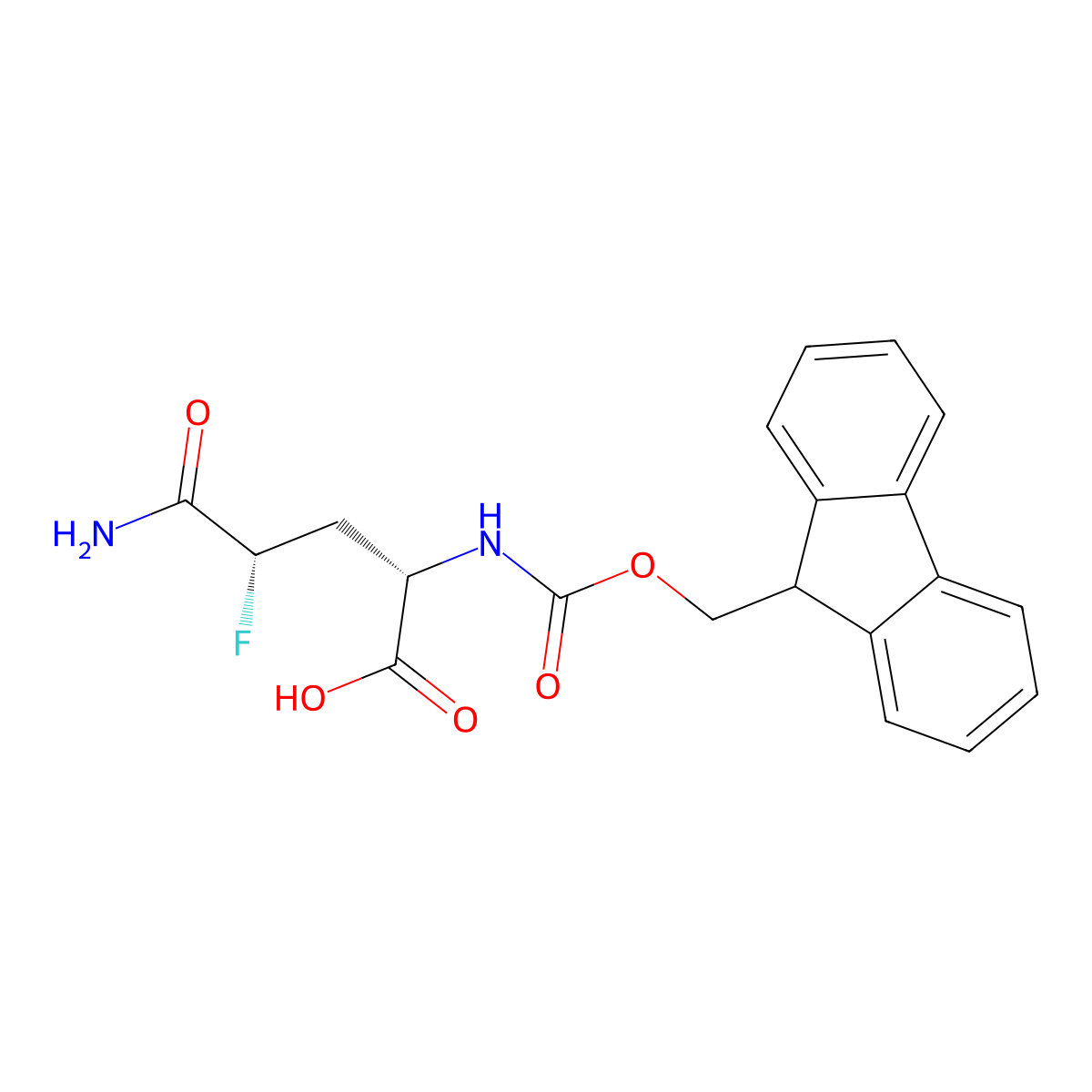 (2S,4S)-4-carbamoyl-2-({[(9H-fluoren-9-yl)methoxy]carbonyl}amino)-4-fluorobutanoic acid molecular structure, CAS 2742623-50-1