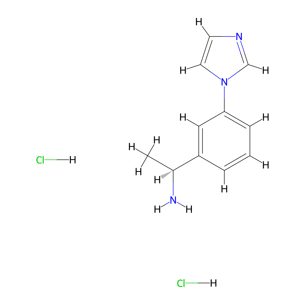 (1S)-1-[3-(1H-imidazol-1-yl)phenyl]ethan-1-aminedihydrochloride molecular structure, CAS 2742623-60-3