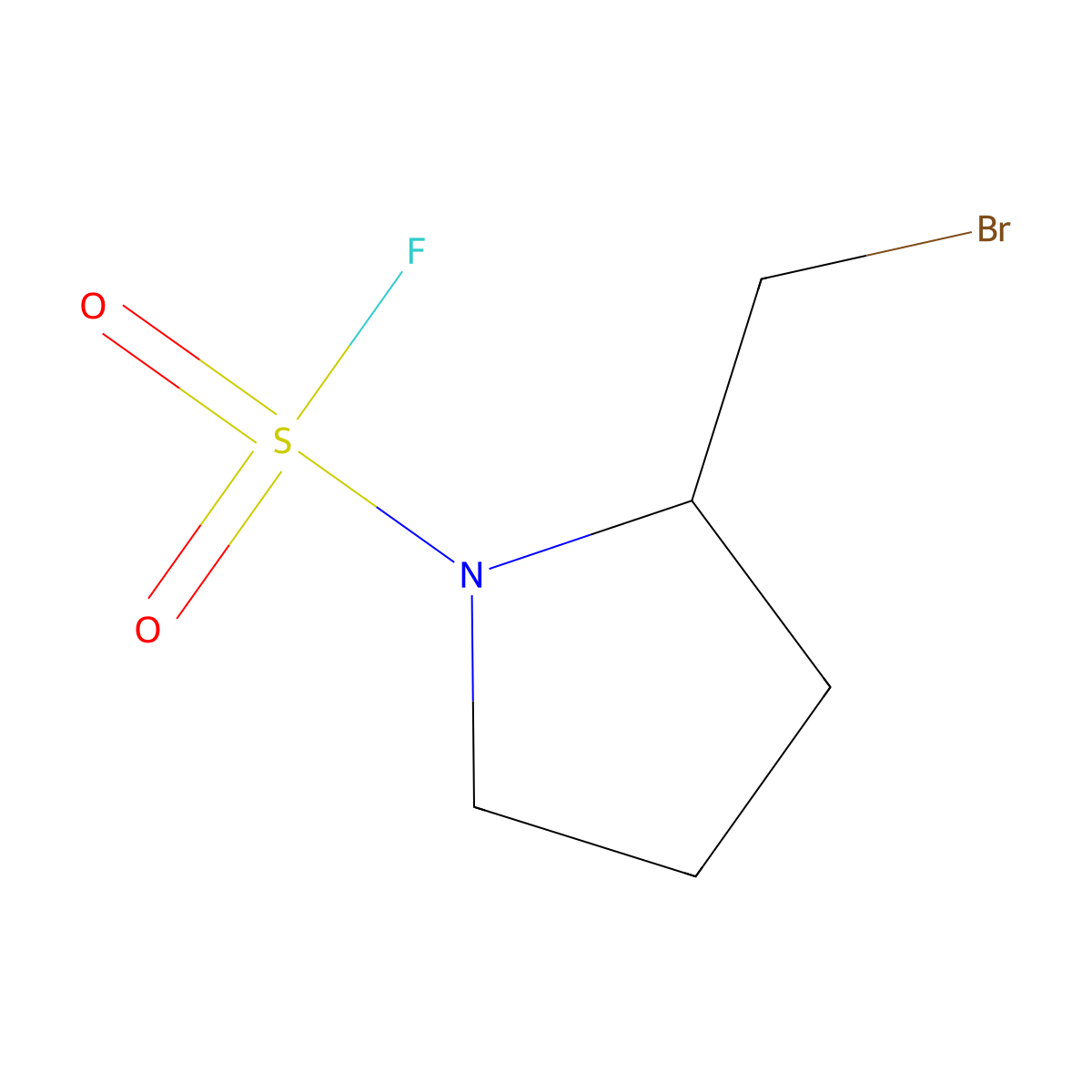 (2S)-2-(bromomethyl)pyrrolidine-1-sulfonylfluoride molecular structure, CAS 2742623-68-1