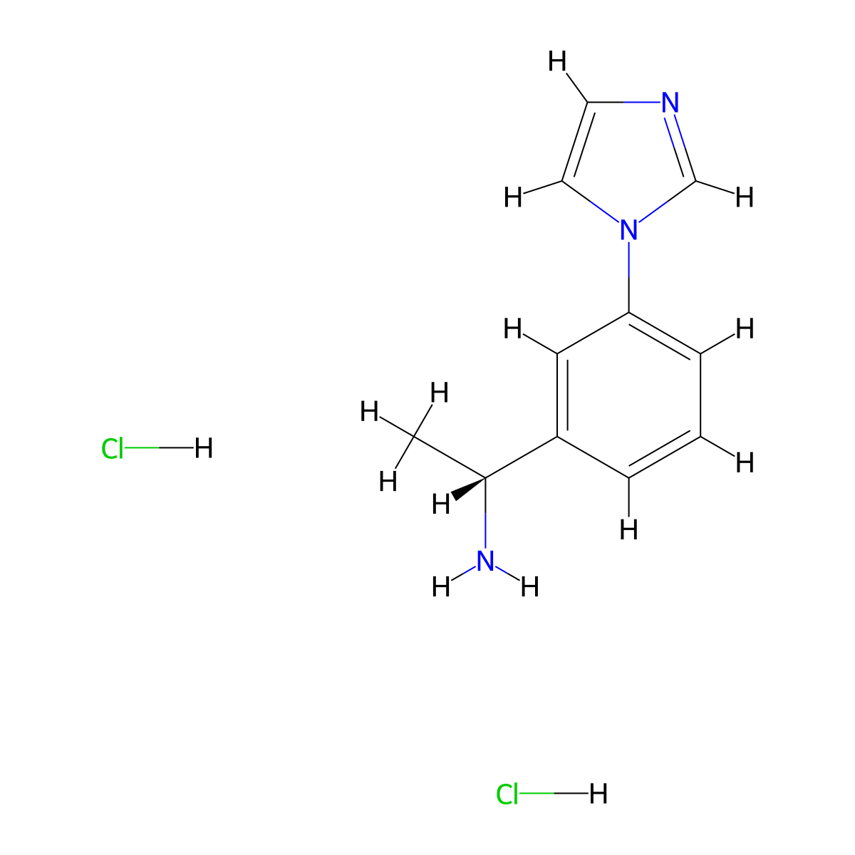 (1R)-1-[3-(1H-imidazol-1-yl)phenyl]ethan-1-aminedihydrochloride molecular structure, CAS 2742623-70-5