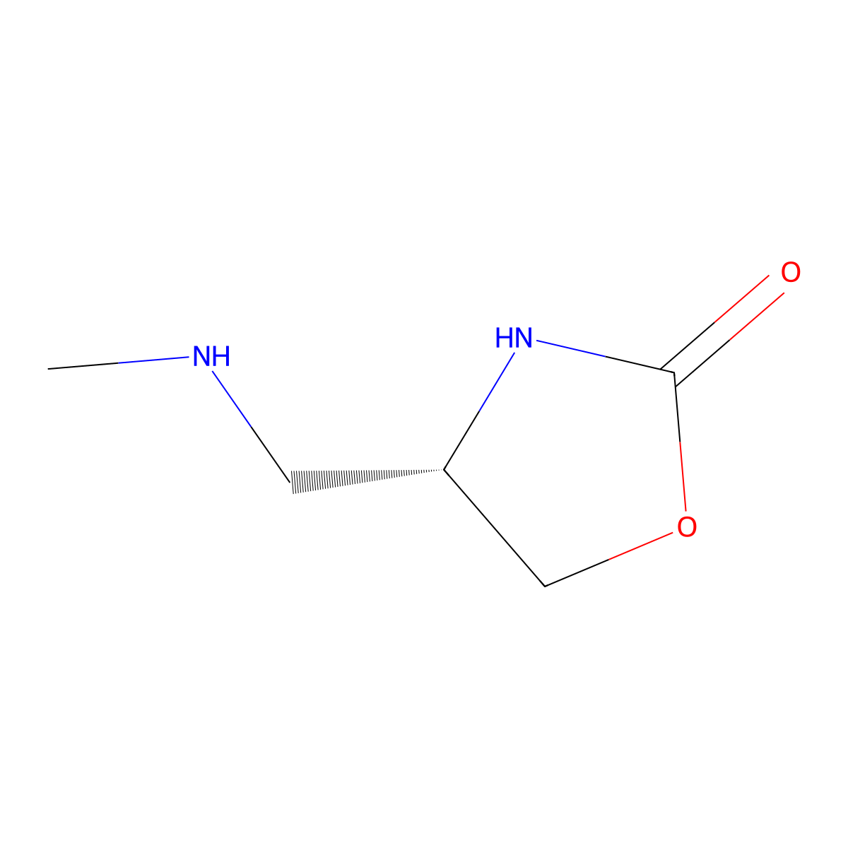 (4S)-4-[(methylamino)methyl]-1,3-oxazolidin-2-one molecular structure, CAS 2742623-73-8