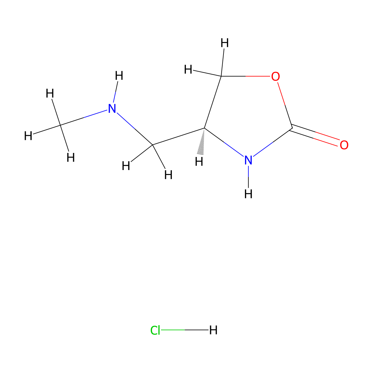 (4S)-4-[(methylamino)methyl]-1,3-oxazolidin-2-onehydrochloride molecular structure, CAS 2742623-74-9