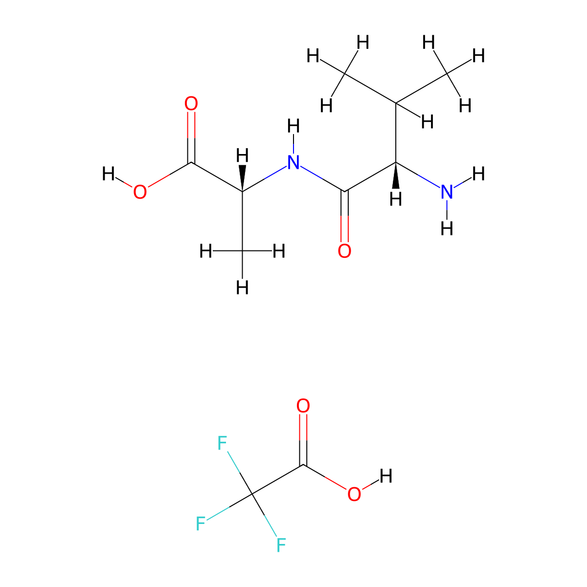 (2R)-2-[(2S)-2-amino-3-methylbutanamido]propanoicacid,trifluoroaceticacid molecular structure, CAS 2742623-79-4