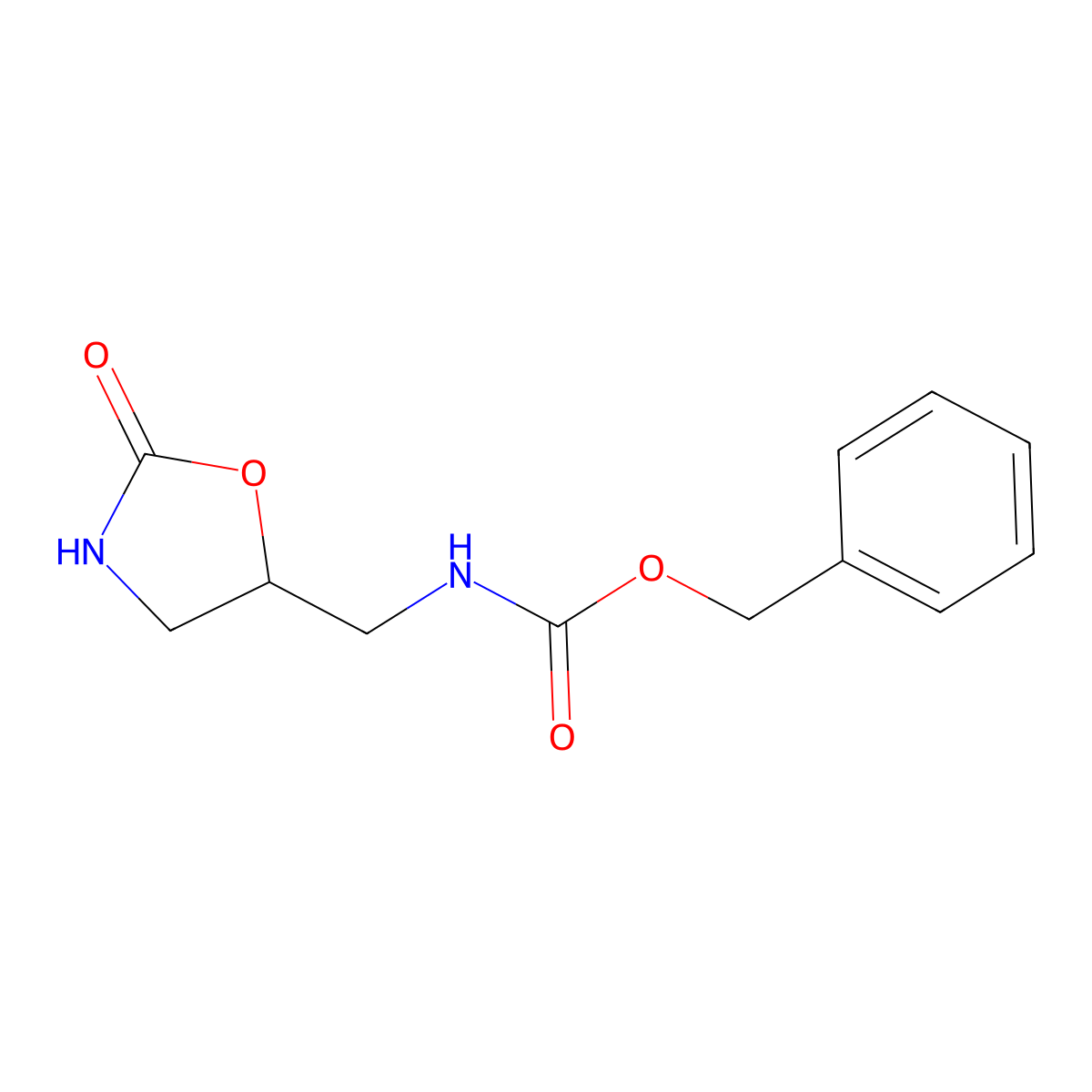 Benzyl n-{[(5r)-2-oxo-1,3-oxazolidin-5-yl]methyl}carbamate molecular structure, CAS 274264-55-0
