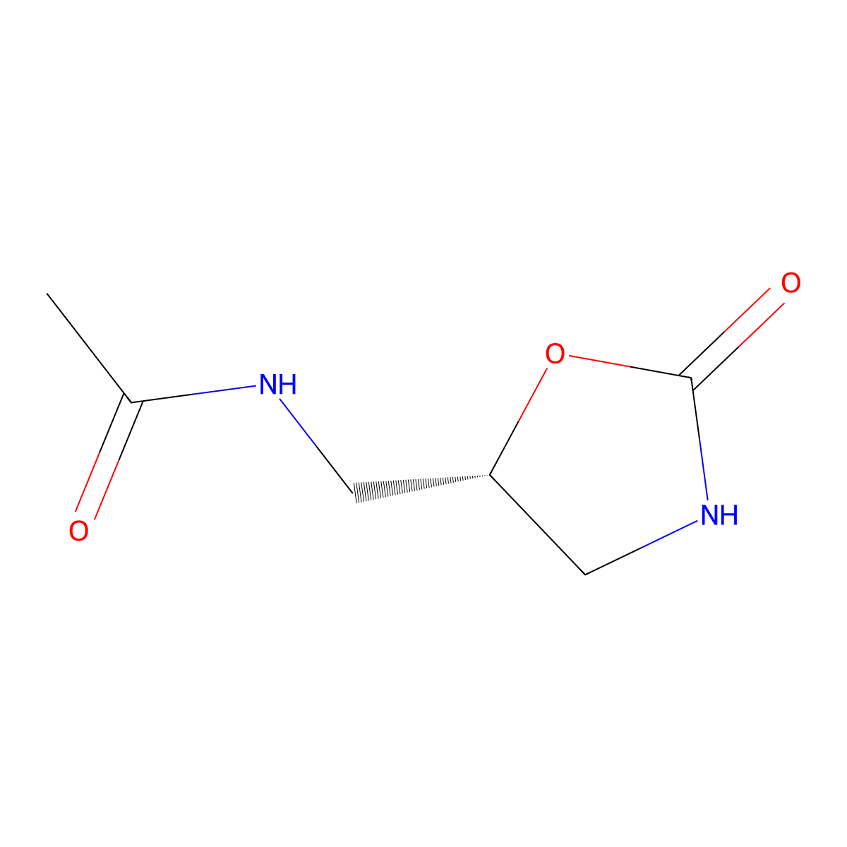 Acetamide, N-[[(5S)-2-oxo-5-oxazolidinyl]methyl]- molecular structure, CAS 274264-57-2