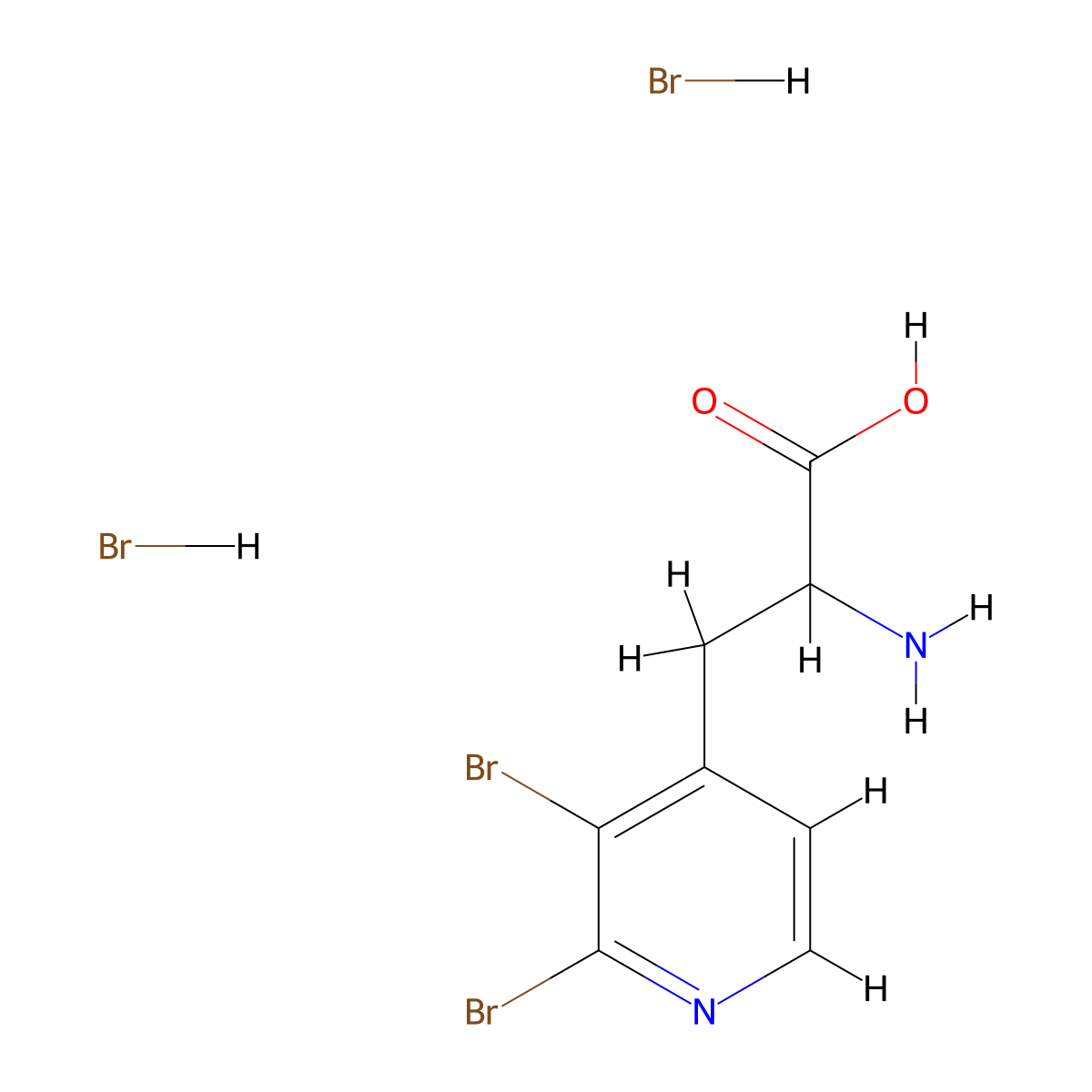 2-Amino-3-(2,3-dibromopyridin-4-yl)propanoic acid dihydrobromide molecular structure, CAS 2742652-30-6