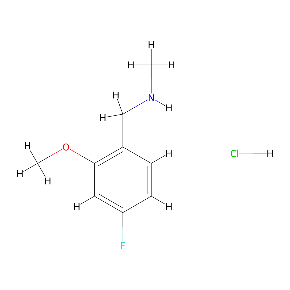 [(4-Fluoro-2-methoxyphenyl)methyl](methyl)aminehydrochloride molecular structure, CAS 2742652-37-3