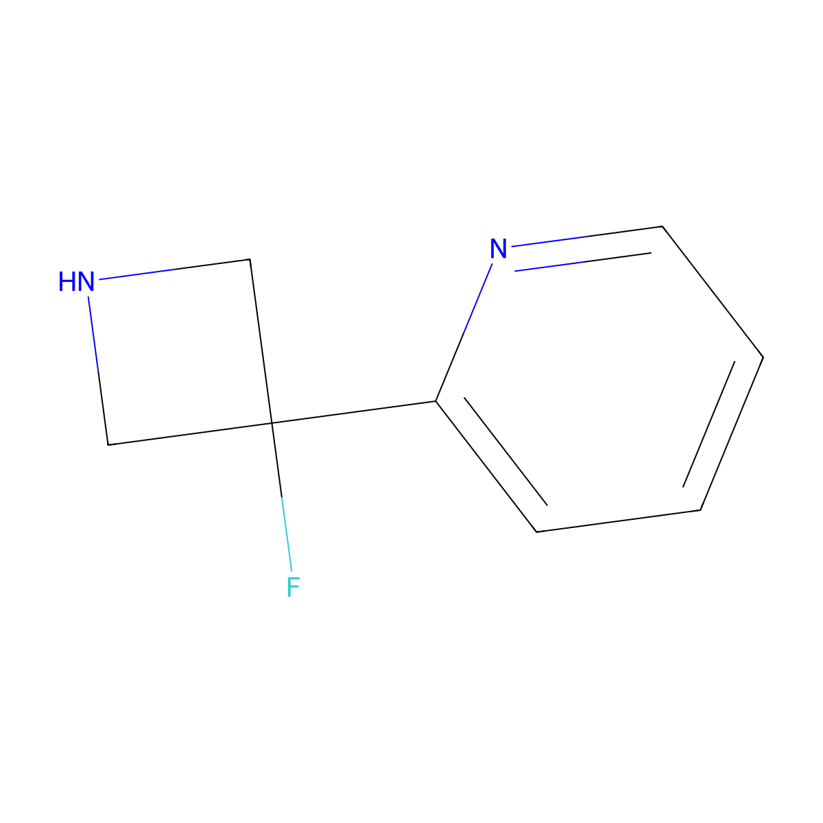 2-(3-Fluoroazetidin-3-yl)pyridine molecular structure, CAS 2742652-42-0