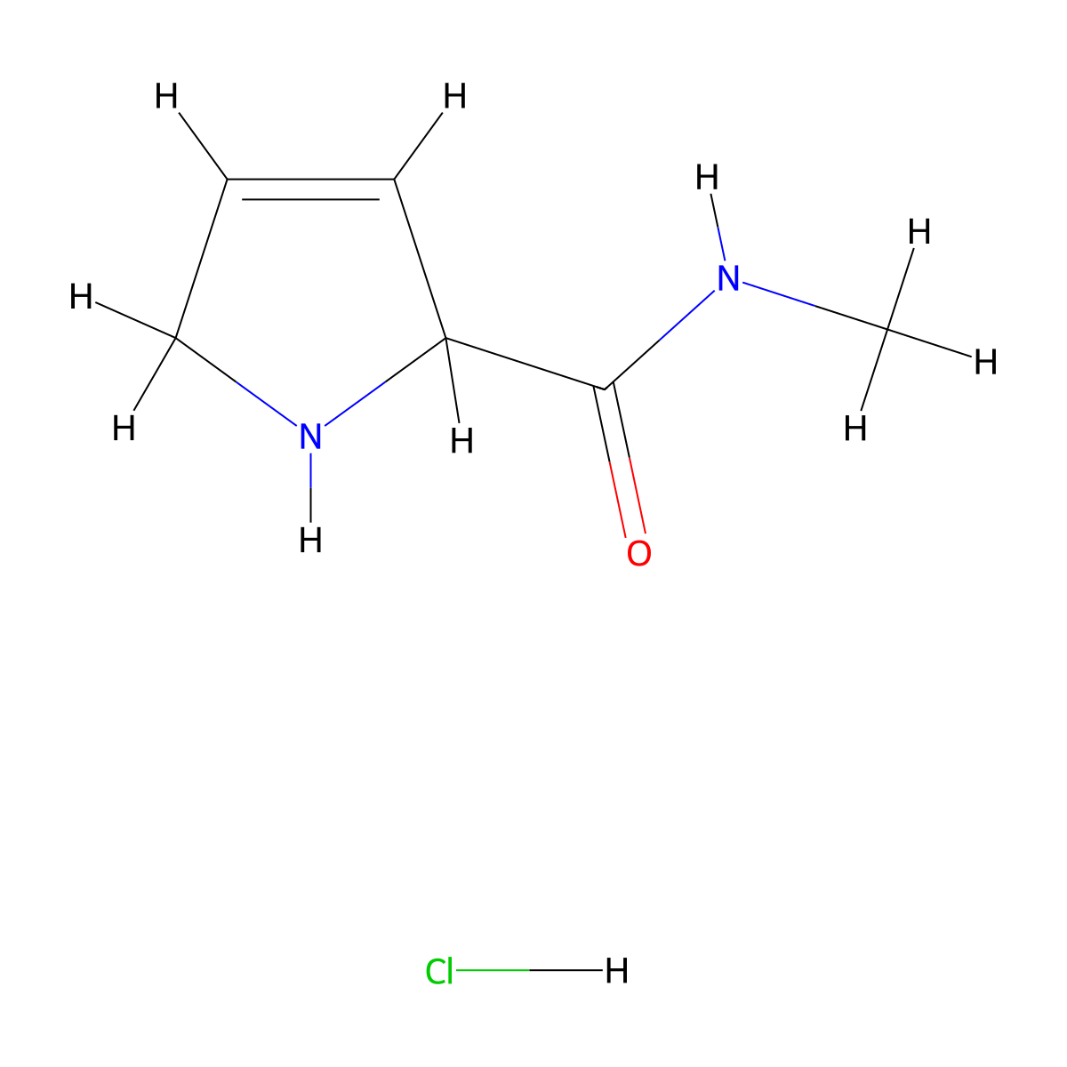N-methyl-2,5-dihydro-1H-pyrrole-2-carboxamide hydrochloride molecular structure, CAS 2742652-45-3
