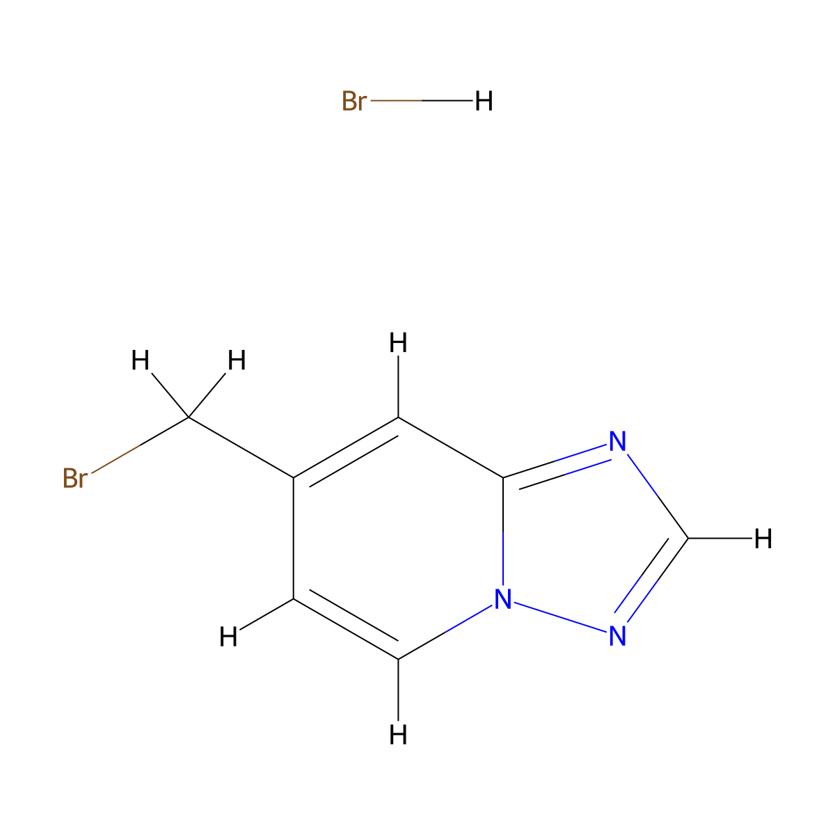 7-(Bromomethyl)-[1,2,4]triazolo[1,5-a]pyridine hydrobromide molecular structure, CAS 2742652-47-5