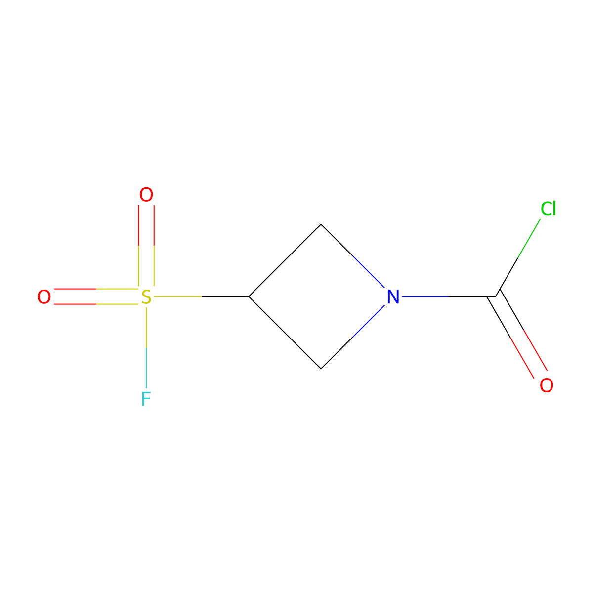 3-(Fluorosulfonyl)azetidine-1-carbonyl chloride molecular structure, CAS 2742652-71-5