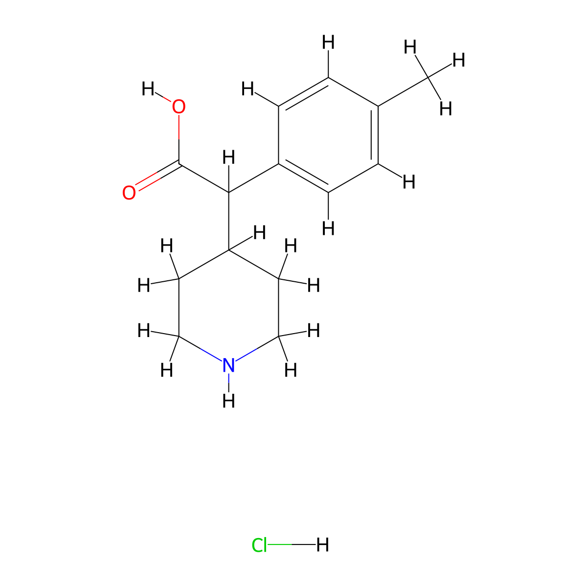 2-(4-Methylphenyl)-2-(piperidin-4-yl)aceticacidhydrochloride molecular structure, CAS 2742652-73-7