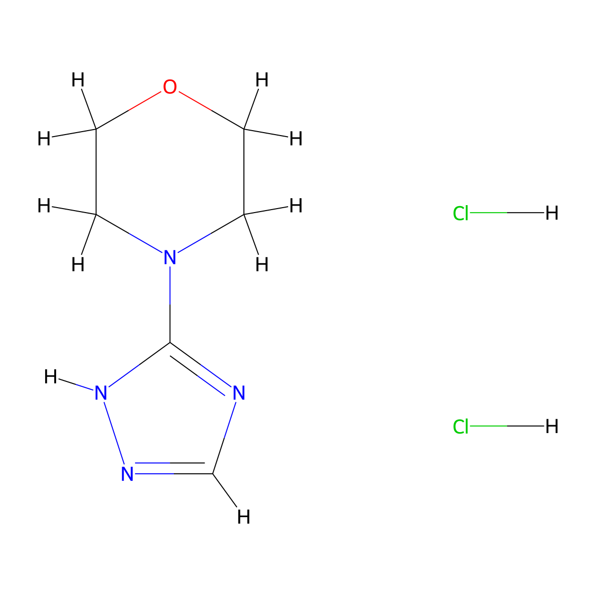 4-(4H-1,2,4-triazol-3-yl)morpholine dihydrochloride molecular structure, CAS 2742652-74-8