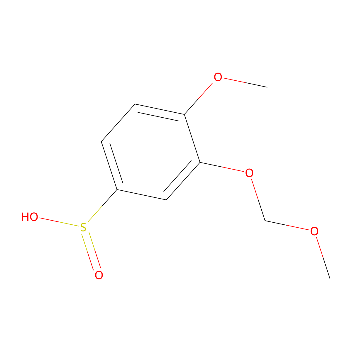 4-Methoxy-3-(methoxymethoxy)benzene-1-sulfinic acid molecular structure, CAS 2742652-80-6