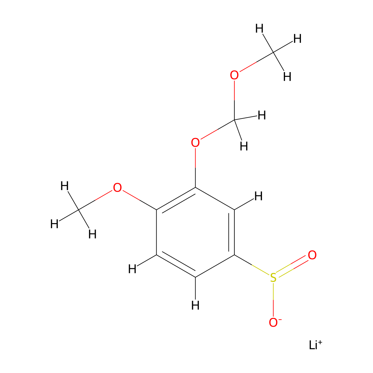 Lithium(1+)4-methoxy-3-(methoxymethoxy)benzene-1-sulfinate molecular structure, CAS 2742652-81-7