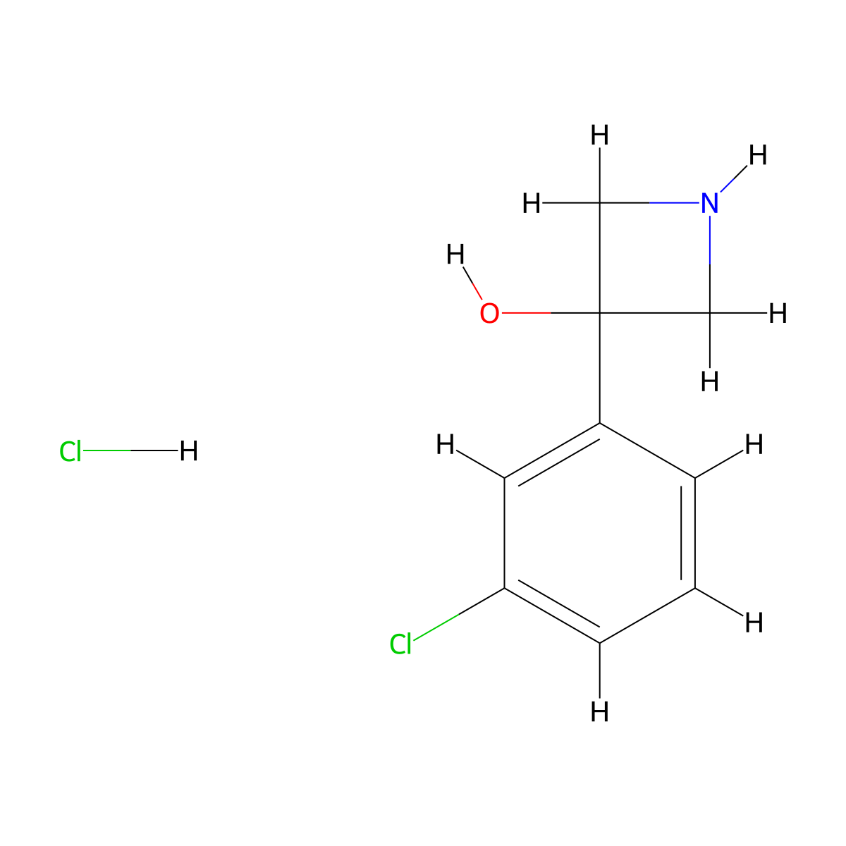 3-(3-Chlorophenyl)azetidin-3-ol hydrochloride molecular structure, CAS 2742652-84-0