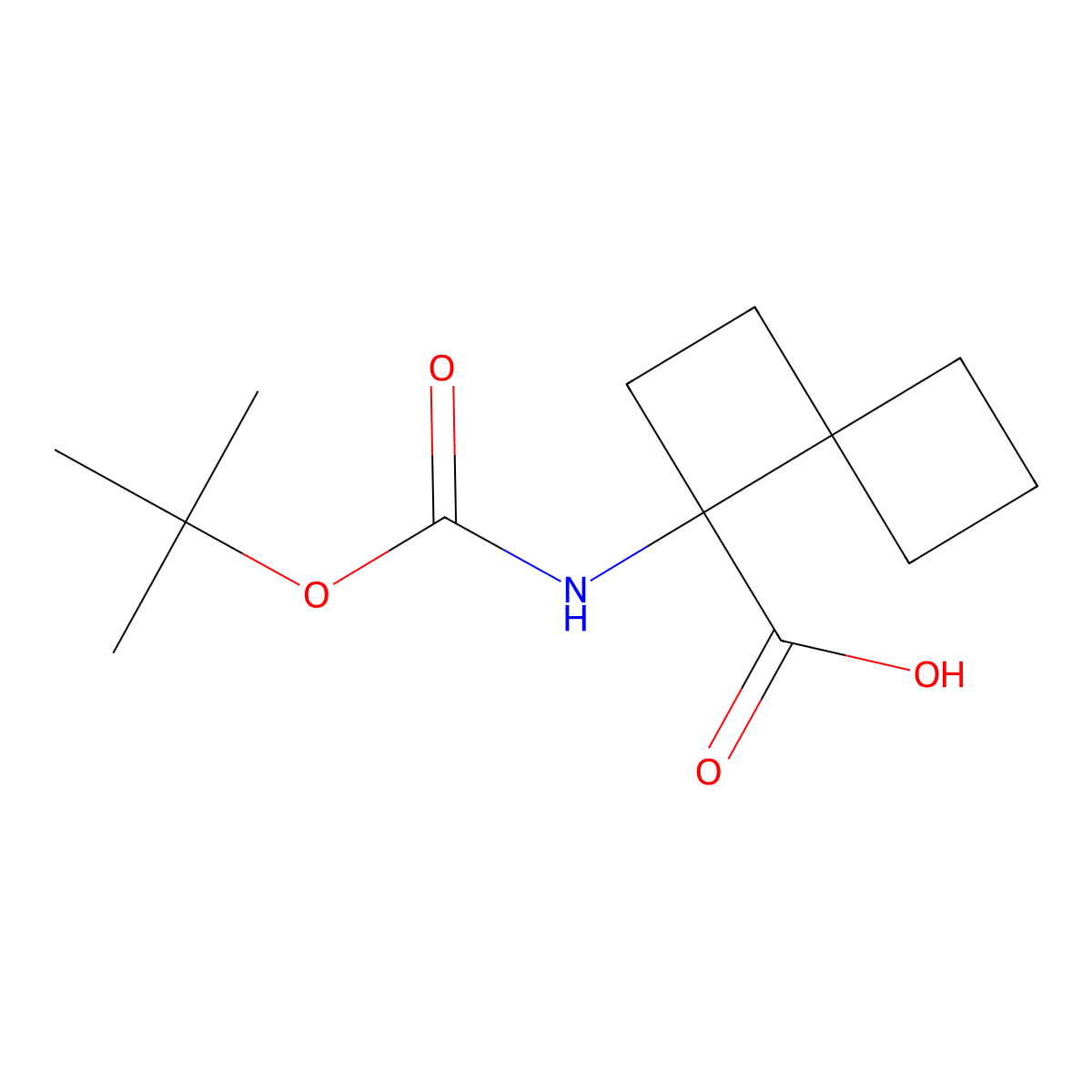 1-{[(Tert-butoxy)carbonyl]amino}spiro[3.3]heptane-1-carboxylic acid molecular structure, CAS 2742652-85-1