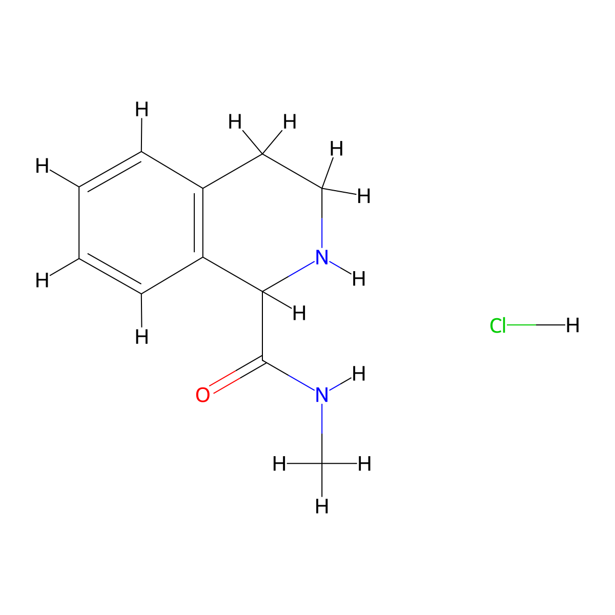 N-methyl-1,2,3,4-tetrahydroisoquinoline-1-carboxamide hydrochloride molecular structure, CAS 2742652-99-7