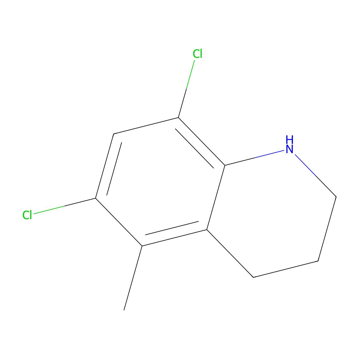 6,8-Dichloro-5-methyl-1,2,3,4-tetrahydroquinoline molecular structure, CAS 2742653-00-3