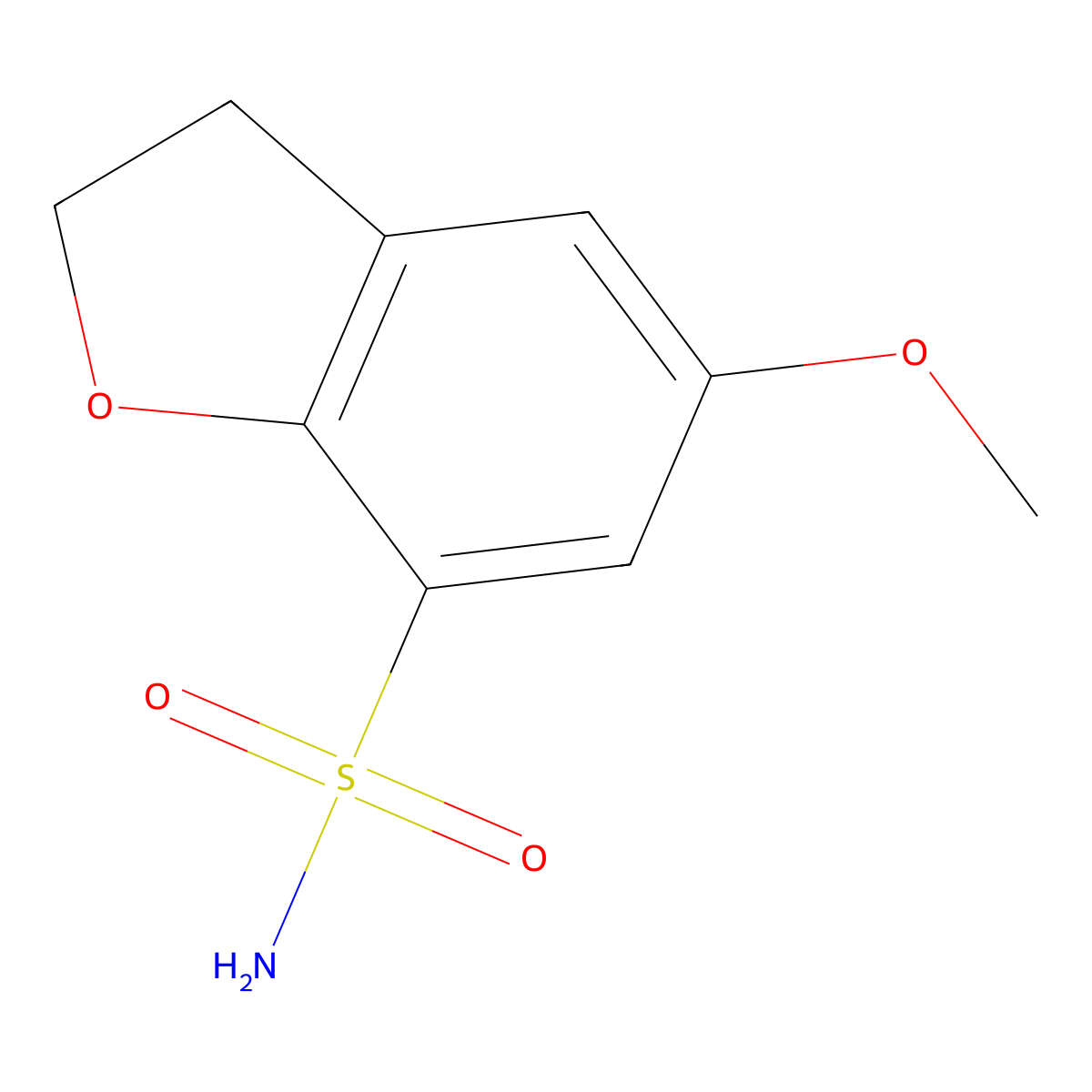 5-Methoxy-2,3-dihydro-1-benzofuran-7-sulfonamide molecular structure, CAS 2742653-11-6