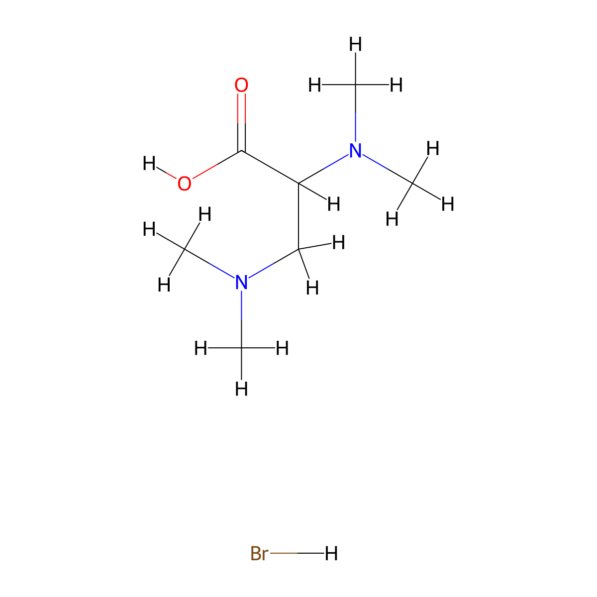 2,3-Bis(dimethylamino)propanoic acid hydrobromide molecular structure, CAS 2742653-18-3