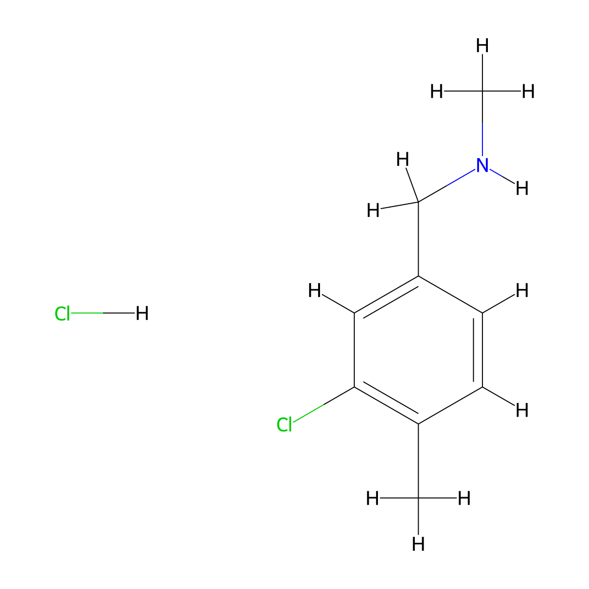 [(3-Chloro-4-methylphenyl)methyl](methyl)amine hydrochloride molecular structure, CAS 2742653-28-5