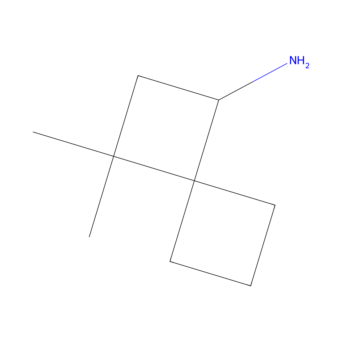 3,3-Dimethylspiro[3.3]heptan-1-amine molecular structure, CAS 2742653-35-4