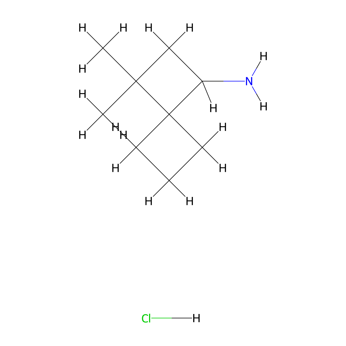 3,3-Dimethylspiro[3.3]heptan-1-amine hydrochloride molecular structure, CAS 2742653-36-5