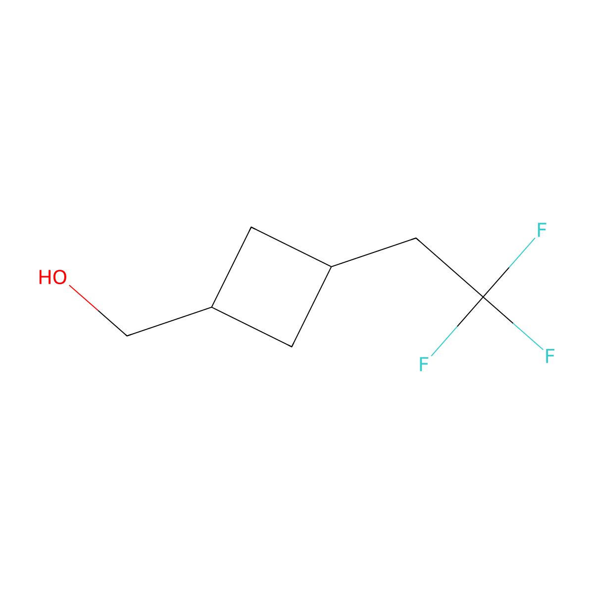 [3-(2,2,2-Trifluoroethyl)cyclobutyl]methanol molecular structure, CAS 2742653-40-1