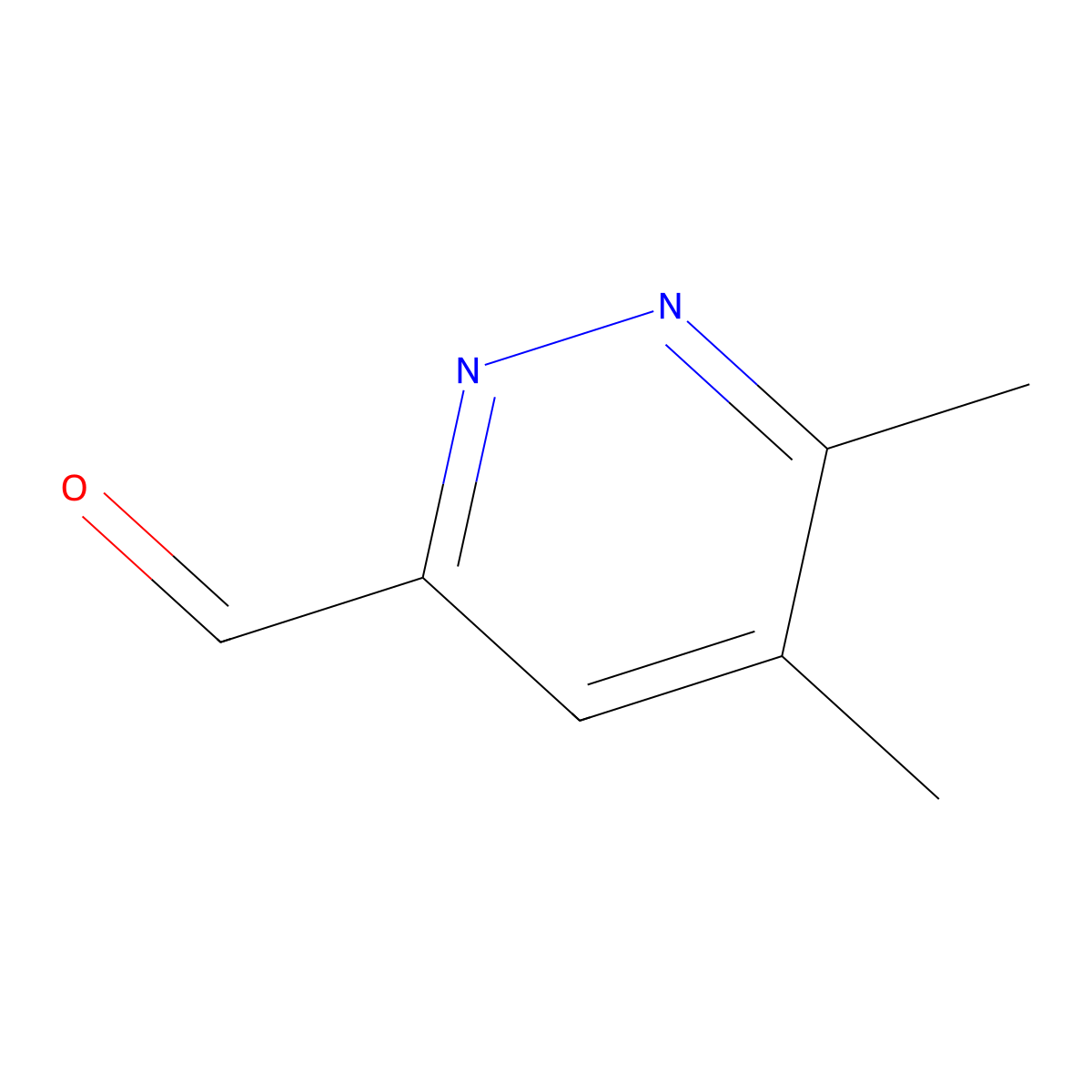 5,6-Dimethylpyridazine-3-carbaldehyde molecular structure, CAS 2742653-47-8