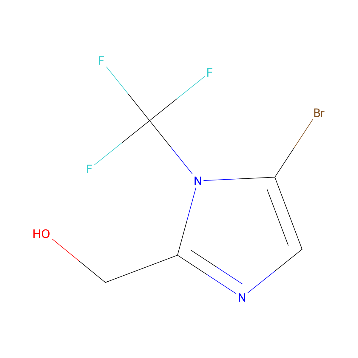 [5-bromo-1-(trifluoromethyl)-1H-imidazol-2-yl]methanol molecular structure, CAS 2742653-49-0