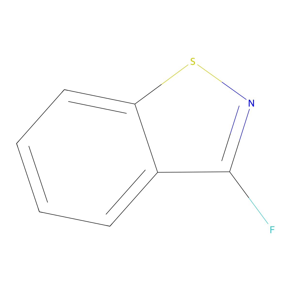 3-Fluoro-1,2-benzothiazole molecular structure, CAS 2742653-53-6