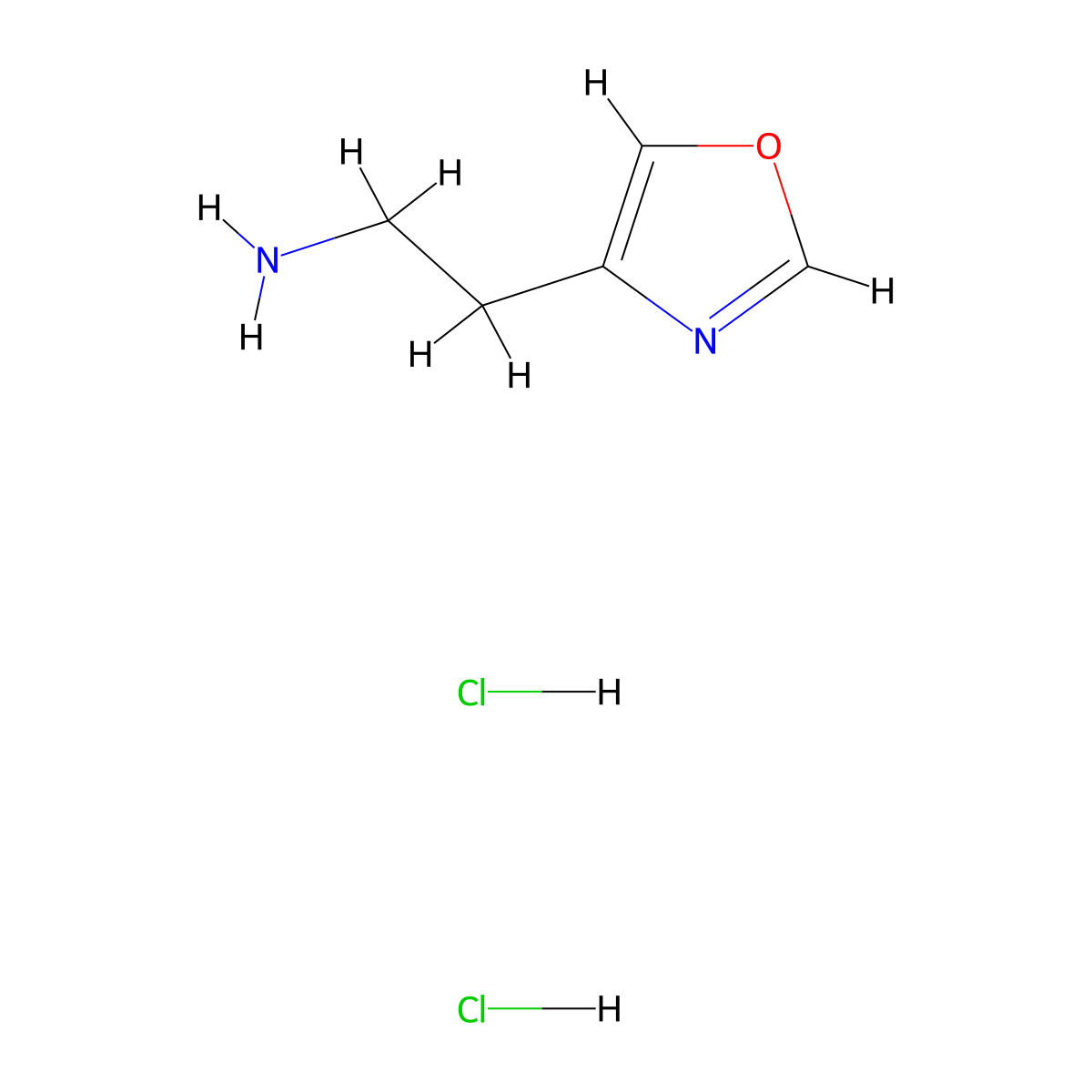 2-(1,3-Oxazol-4-yl)ethan-1-amine dihydrochloride molecular structure, CAS 2742653-59-2