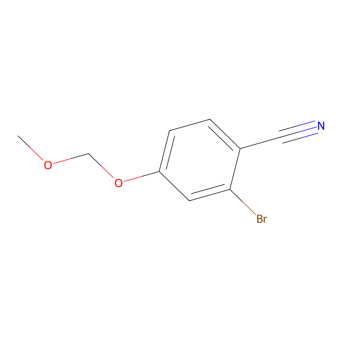 2-Bromo-4-(methoxymethoxy)benzonitrile molecular structure, CAS 2742653-71-8