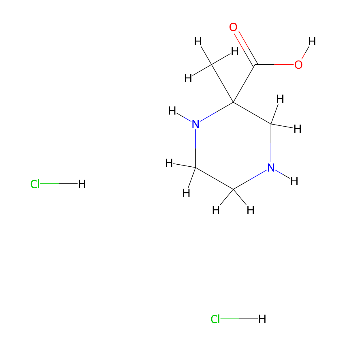 2-Methylpiperazine-2-carboxylic acid dihydrochloride molecular structure, CAS 2742653-88-7