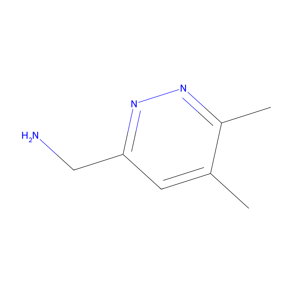 1-(5,6-Dimethylpyridazin-3-yl)methanamine molecular structure, CAS 2742656-37-5