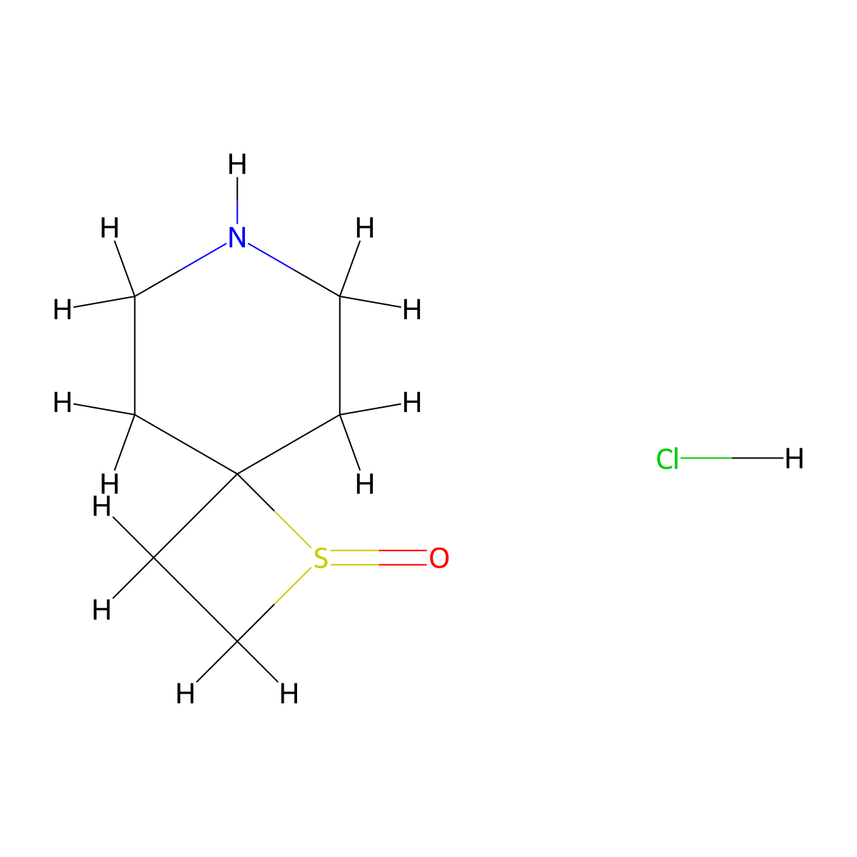1lambda4-Thia-7-azaspiro[3.5]nonan-1-onehydrochloride molecular structure, CAS 2742656-41-1