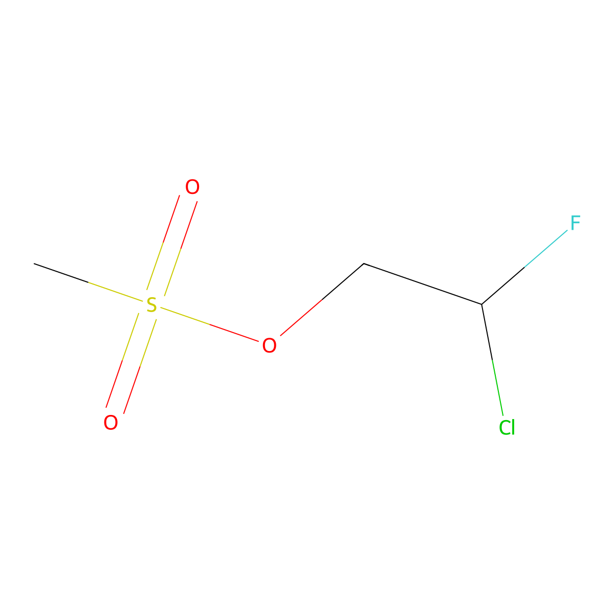 2-Chloro-2-fluoroethyl methanesulfonate molecular structure, CAS 2742656-43-3